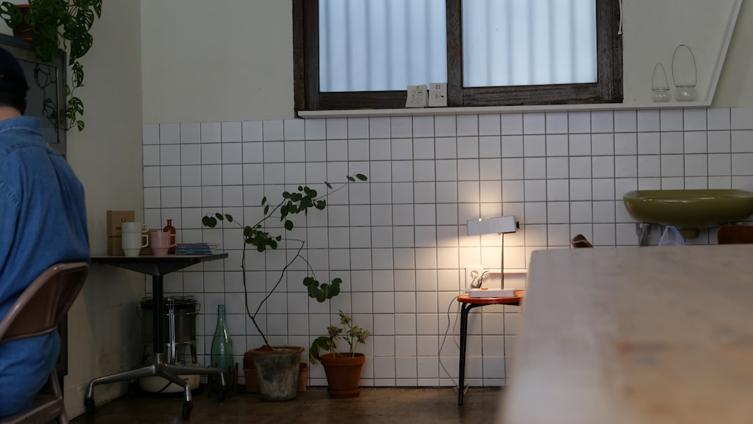 Trendy cafe in Seongsu-dong Seoul with industrial interior design and plants